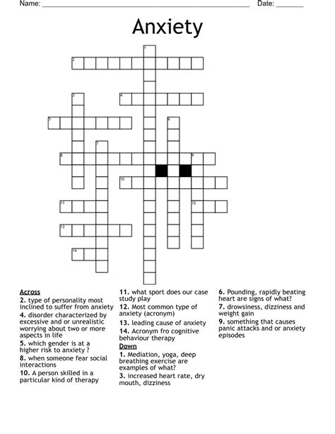 anxiety crossword clue|anxiety crossword clue answer.